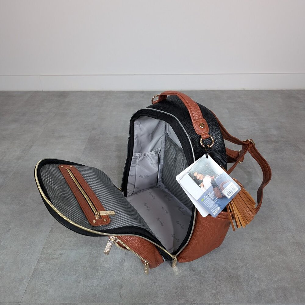 Itzy Ritzy Mini Diaper Bag Backpack Coffee & Cream - Picture 8 of 8